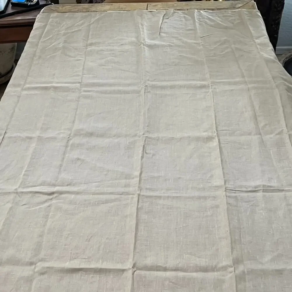 Spiegel Neutral Beige Linen Curtain Panels 1 Pair Rope Details 92